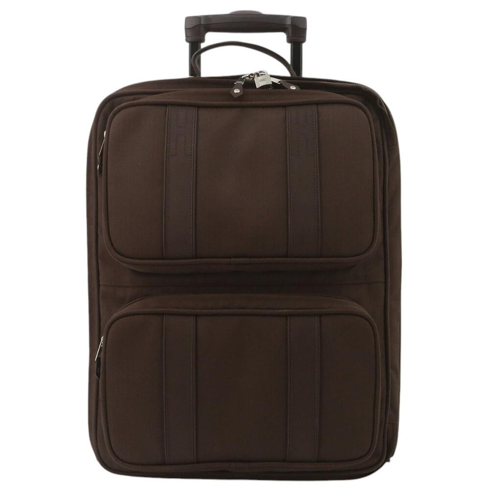 Hermes Vintage Suitcase Carry-On Acapulco Brown Rolling Bag Travel Luggage Rare